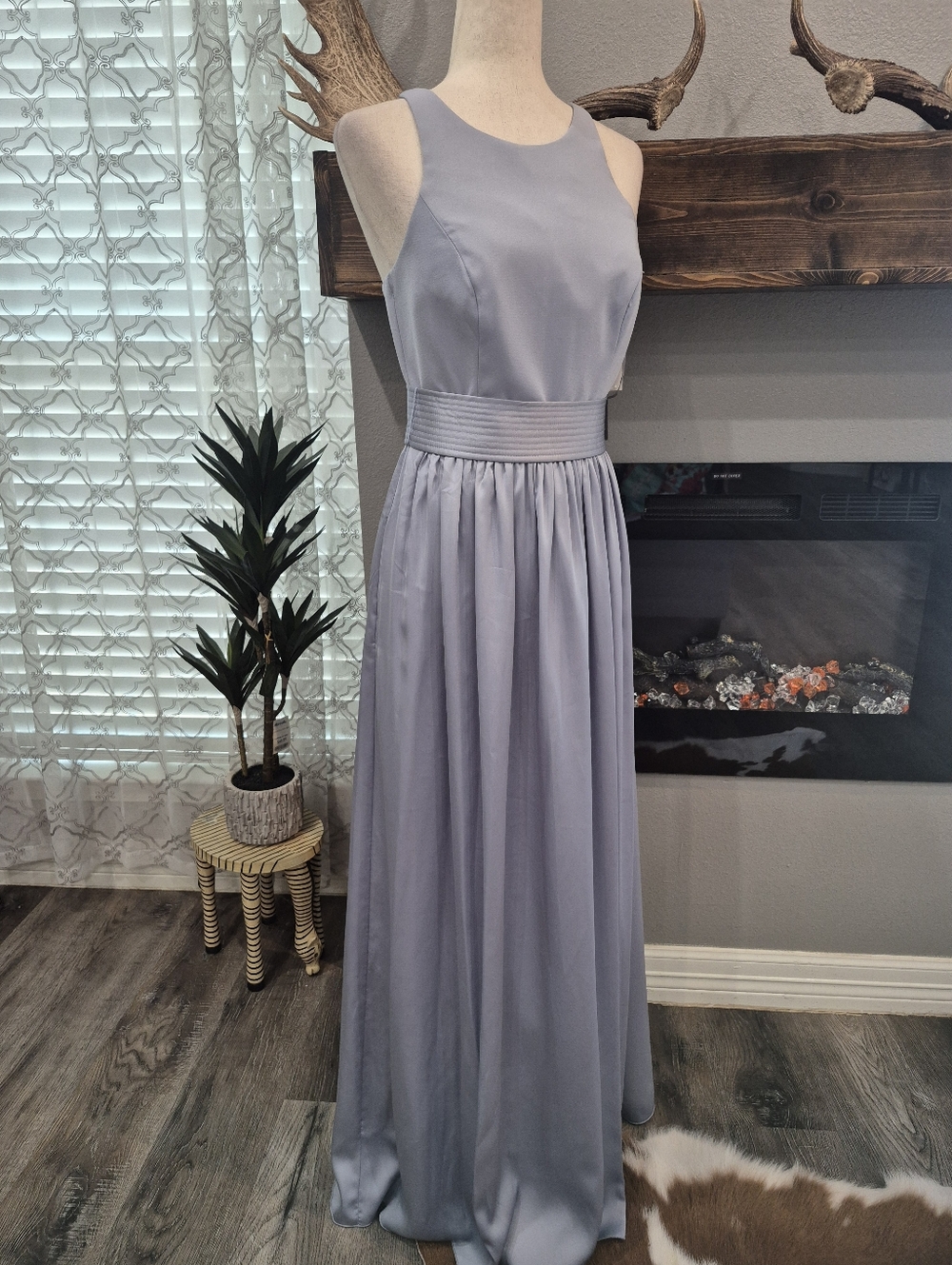 White by Vera Wang Pale Blue Dress  Size 6 - Picture 4 of 6